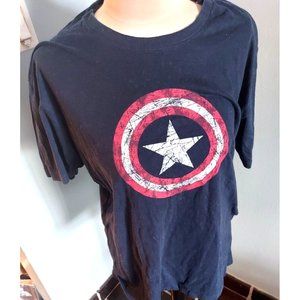 Captain America Universal Studios Orlando Mens Shirt Size L Marvel T-shirt